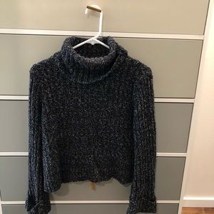 Free people mock neck crop sweater size medium